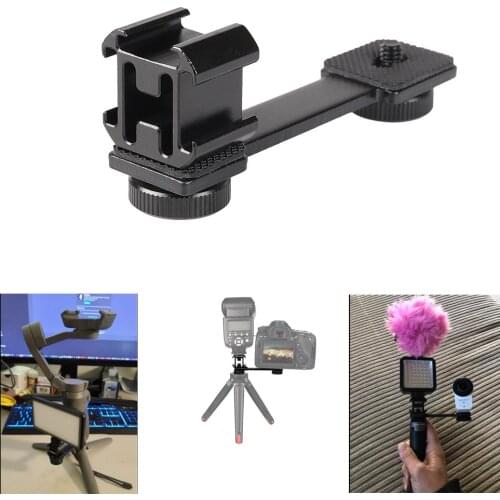 Flash Bracket Gimbal Stabilizer Extension Bar Microphone Stand For Zhiyun Smooth 4 Crane 2 Tripod Minitor LED Light Canon Nikon