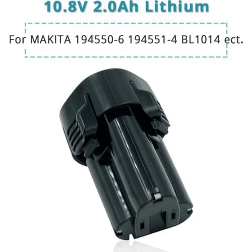 10.8 Volt/12V 2.0Ah Lithium-Ion Tools Battery for Makita 2000mAh BL1013 BL1014 CL100DW CL100DZ CL102DZX LCT203W
