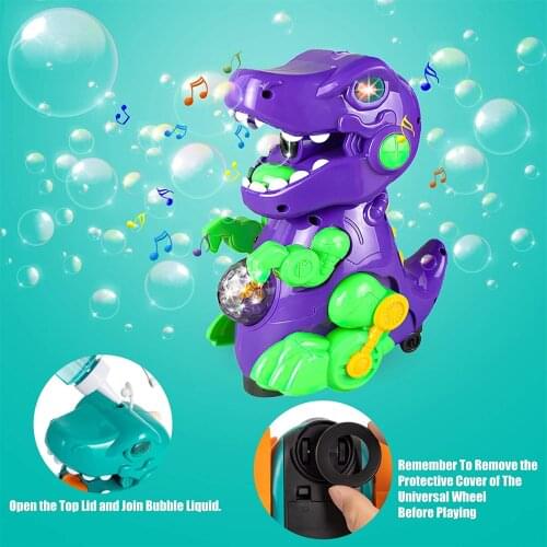Dinosaur Bubble Machine Kids Toy Bath Toys Bubble Gum Machine Toys for Kids Plastic Machine Toy Boy Bubbles for Kid Bubbles