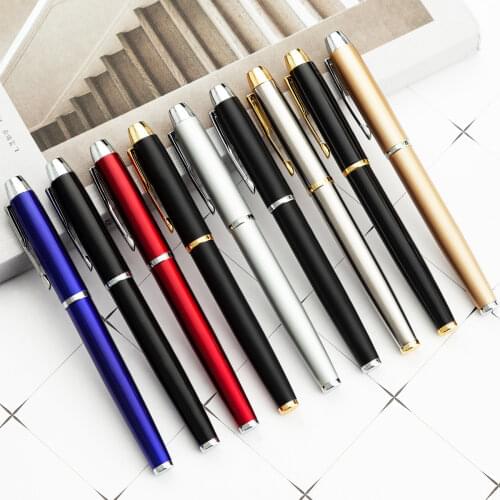 Metal Gel Pen 0.5mm Luxury Custom Advertising Ball Pens for School Student Stationery Office Supplies Gift