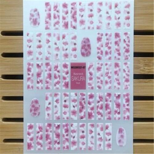 Fashion Nail Stickers Romantic Girl Pink Traceless Nail Stickers Nail Art Nail Decals