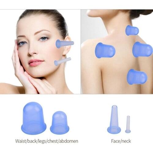 Negative Pressure Hygroscopic Rubber Massage Vacuum Silicone Cupping Device Set
