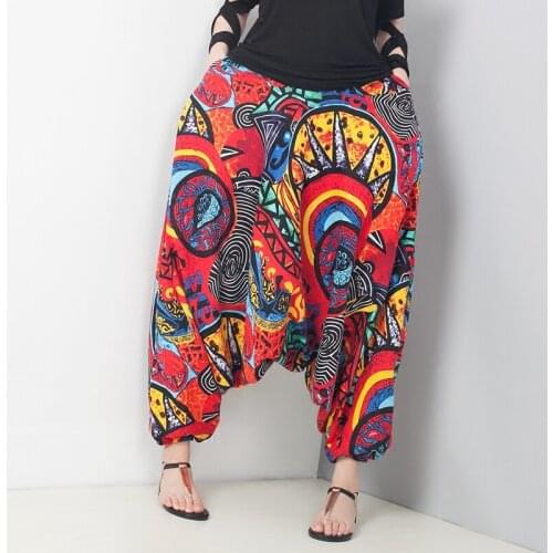 Nepal crotch pants cotton tattoo big yards lantern pants casual collapse pants national wind haul pants