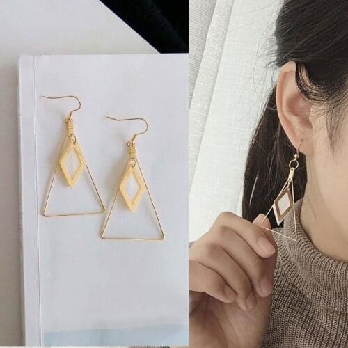 2017 New Fashion Jewelry Drop Earrings For Women Simple Triangle Shell Dangle Earrings Gift For Women Girl Pendientes Mujer Moda
