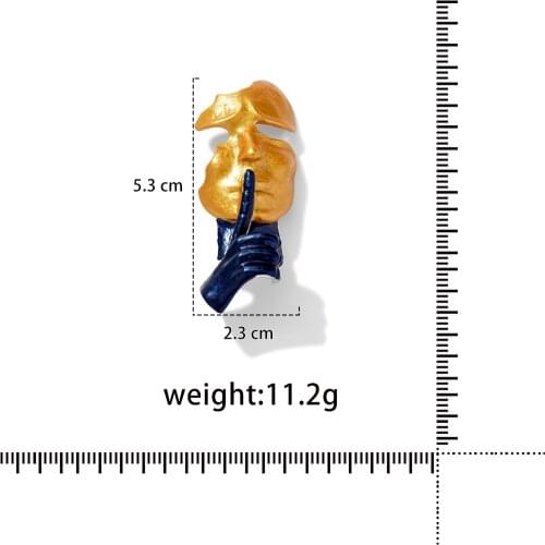 Trendy Facial Makeup Brooches and Pins Unique Design Face Head Portrait Wedding Party Casual Jewelry Gifts Brooch for Women Men