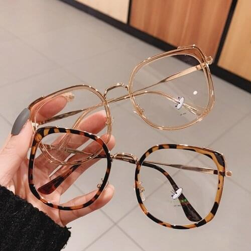 2021 New Fashion Computer Goggle Vintage Glasses Optical Glasses Oversized Frame Glasses Anti Blue Light Glasses Square Eyewear