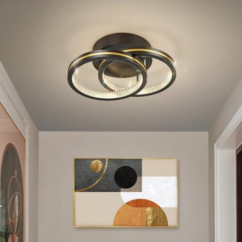 Black&Gold Ceiling light Simple surface Mount home light for Living room Dining room Bedroom Free shiping Aisle lamp Fixtures