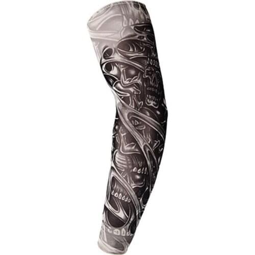 Outdoor Cycling Sleeves 3D Tattoo Printed Arm Warmer UV Protection Bike Bicycle Sleeves Arm Protection Riding Arm Sleeve