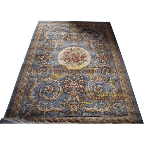 Savonnerie area rug flower One Of A Kind Savonnerie Unique Folk Area Exquisite Round Room Upset Knitting savonnerie