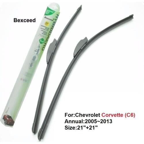 21"+21" Bexceed of car windshield Flat wiper blade For Chevrolet Corvette (C6) 2005~2013