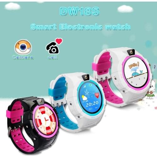 DW18S Multi-function GPS Smart Watch For Children Anti-lost Safety Cute Kid Watch With SOS Call Location Reminder Waterproof