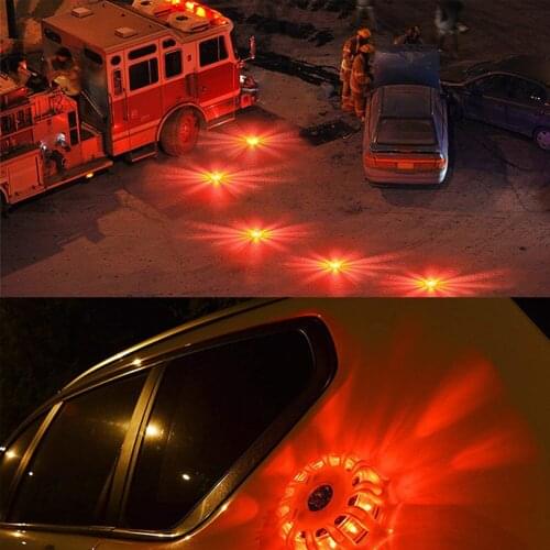 LED Road Flares Flashing Warning Light Emergency Light Disc Roadside Safety Light for Car Truck
