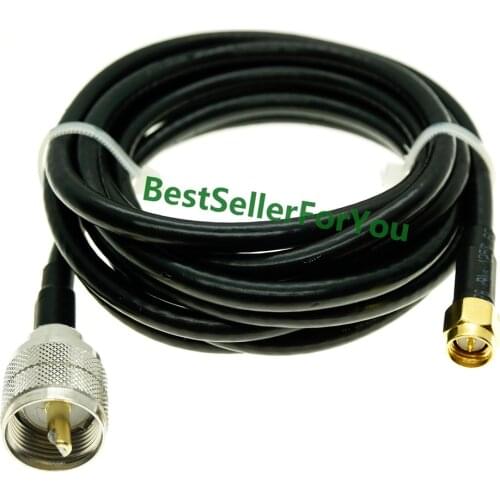 UHF Male PL259 PL-259 To SMA Male Connector RF Straight Pigtail Jumper RG58 Cable