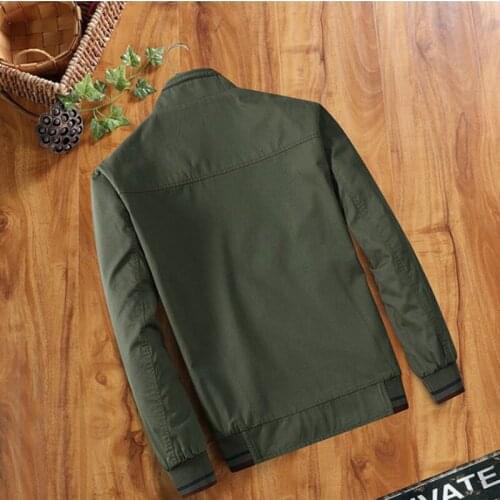 Spring Mens Double-Sided Clothing Jacket Fashion Hot Sale 2021 Stand Collar Zipper Trend Solid Color Large Size Jacket M-4XL