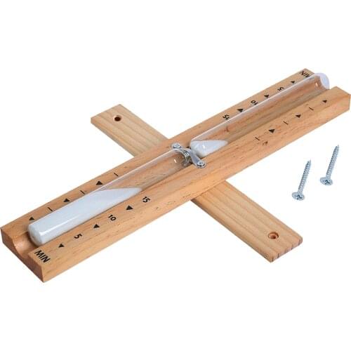 Rotation Wall Mounted Sauna Timer Sandglass 15 Minutes Sand Clock White Sand Hourglass Clock for Sauna Room