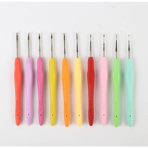 10pcs/set Tpr Crochet Hook Sweater Hat Knitting Needle Scarf Knitting Pin Sewing Supplies New Wholesale