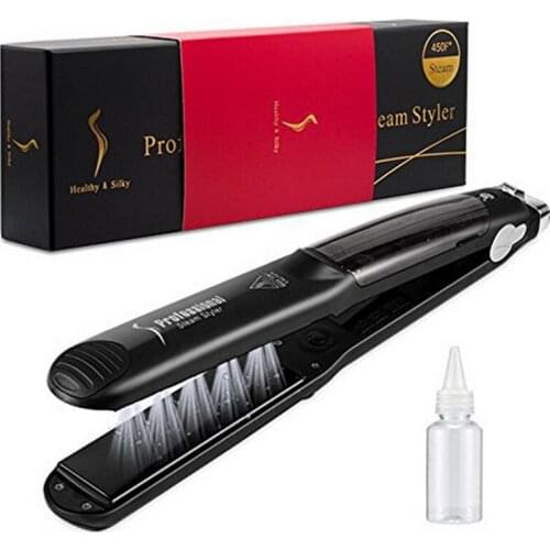 10pcs Argan Oil Vapor System Hair Straightener Hair Salon SPA Steam Flat Iron Ceramic Fast Hair Straight Iron fashion