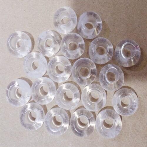20Pcs 14x8mm Hand-Carved Natural White Crystal Large Hole Beads For DIY Jewelry Making Necklace Accessories