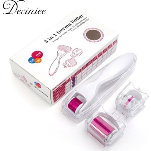 3 in 1 Micro Needles dr Roller Titanium Mezoroller Microneedle DR Pen Machine Skin Care Treatment Microdermabrasion Roller