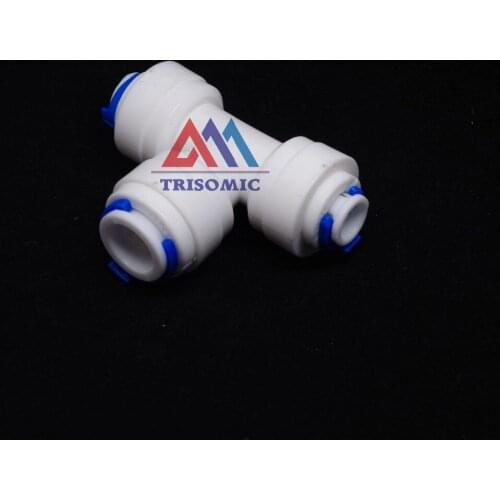 3/8" to double 1/4" OD reduce splitter connector Type T RO Water Fittings Connector Aquarium Water Filter Reverse Osmosis System