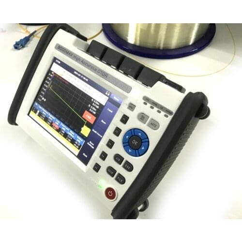 8000MAX OTDR Fiber Optic Reflectometery Optical Cable Tester Instruments with OPM OLS VFL Touch Screen SC FC Printed Report