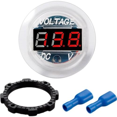 Car Motorcycle DC12V-24V LED Panel Digital Voltage Meter Display Voltmeter