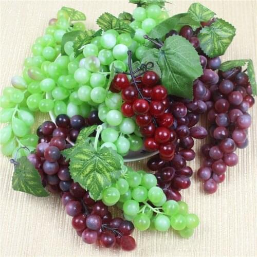 A Bunch Of Artificial Fruit Grapes Fake Decorative Fruit Lifelike Grapes Home Wedding Party Garden Decor Mini Simulation Fruit