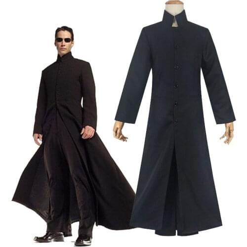 Classic The Matrix Neo Cosplay Costumes Black Trench Pants Uniform Party Halloween Carnival Party Costumes Masquerade Suit New