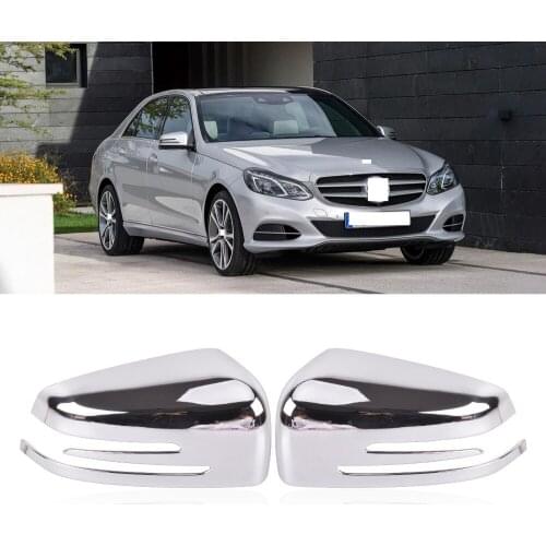 CAPQX 2PCS For Mercedes Benz A CLA GLA GLK Class W117 W176 2014-2017 ABS Chrome Rearview Mirror Trim Cover decorate Shell Cap