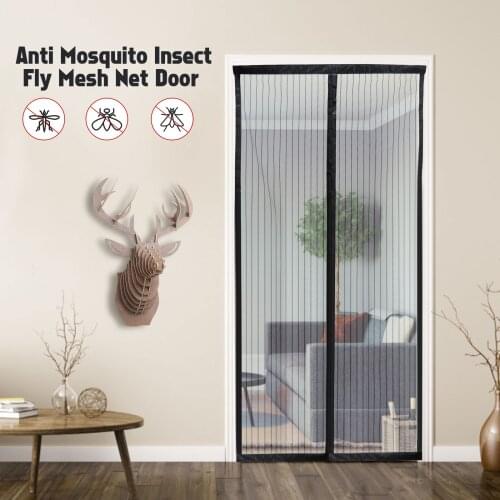 Magnetic Screen Door Anti Mosquito Insect Fly Mesh Net Door Curtain with Adhesive Hook Tapes for Bedrooms Kitchen 32 x 79in