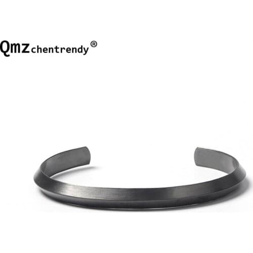 Men Vintage Northern Europe Simple Style Jewelry Fashion Triangle Bangle Cuff Gold Black Bracelet Men Adjustable Bangles