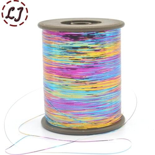 New 28C Flat wire 8000M/Roll DMC Metallic Embroidery Crochet Threads Knitting Yarn Cross Stitch Threads Sewing accessory diy