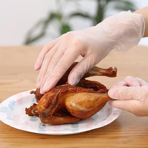 New Food Plastic Gloves Disposable Gloves For Restaurant Kitchen Bbq Eco-friendly Food Gloves Fruit Vegetable Gloves 100pcs/set
