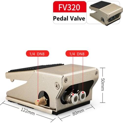 Pneumatic Foot Valve 4F210-08L/4F210-08G Pedal Foot Switch Valve FV320 Cylinder Control Valve Reversing Valve
