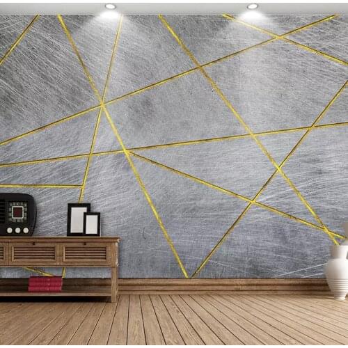 Custom 3D photo wallpaper Nordic minimalist retro abstract geometric golden background wall decoration mural wallpaper