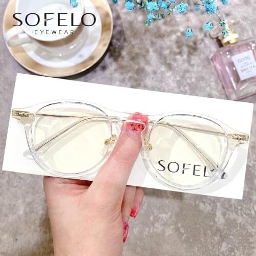 Transparent Clear Anti Blue Light Blocking Glasses Women Retro Round Computer Eyeglasses Gaming Radiation Protection UV Eyewear