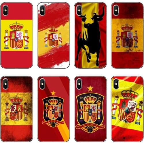 Spanish Spain Flag Transparent Phone Case For iPhone 12 11 Pro Max Mini XS Max XR X 8 7 Plus 6 6S Plus 5 5S SE 2020