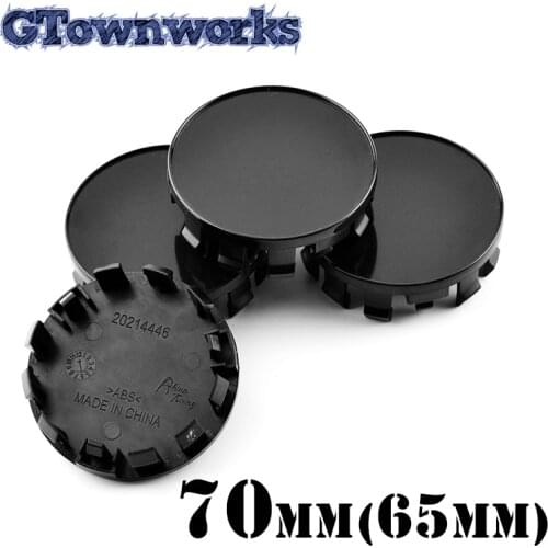 4 pcs 70mm Flat Wheel Center Cap For Car Rim Black Chrome ABS Plastic Hubcap Dust Cover