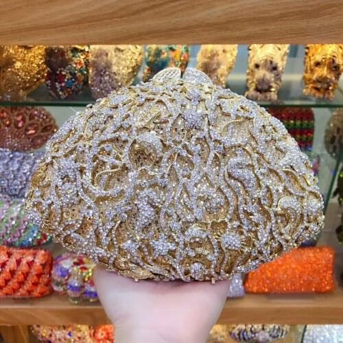 Women silver/blue/gold Luxury Evening Bag Party Banquet Glitter Bag For Women Girls Wedding Party Clutches Handbag Chain bag