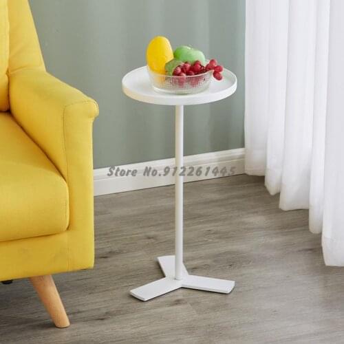 Nordic Light Luxury Mini Shelf Living Room Bedside Sofa Side Table Modern Simple Round Tea Table