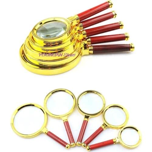 Draagbare Vergrootglas 10X Handheld 60/70/80/90/100 mm Loep Draagbare Vergrootglas Voor Sieraden Krant Lezen Vergrootglas
