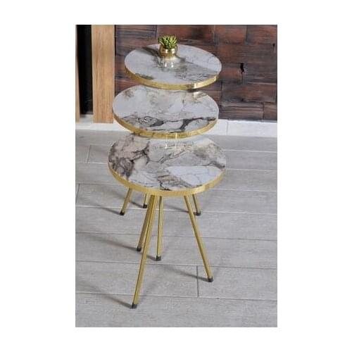 Modern Zigon coffee table 3'lü Gold Metal Toe Gold coffee tables table basse furniture living room table