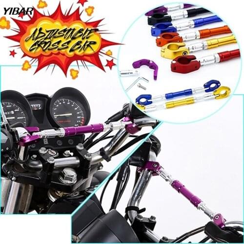 Universal 22mm Motorcycle Handlebar Motorbike Grips Handle Bar Steering Wheel Strengthen Adjustable Cross Bar