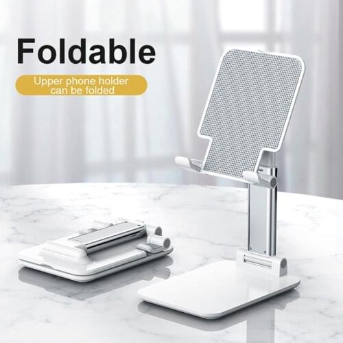 Universal Folding Extendable Table Desk Stand Holder Desktop Mount Cradle Holder Desk Charge Cable Stand for iPad Tablet Phone