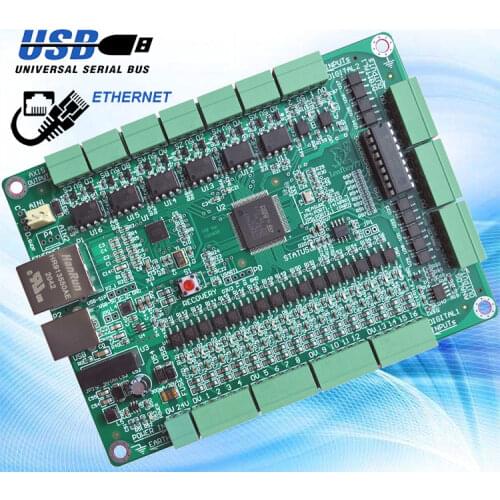 USB+Ethernet MACH3 CNC network control board Engraving machine 6-axis network port Motion control card