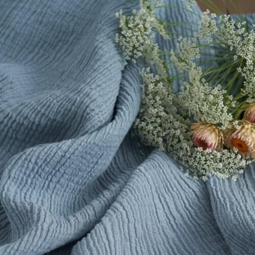 High end pure flax fabric Wrinkle texture fabrics Skirt Dress shirt Robe tissus