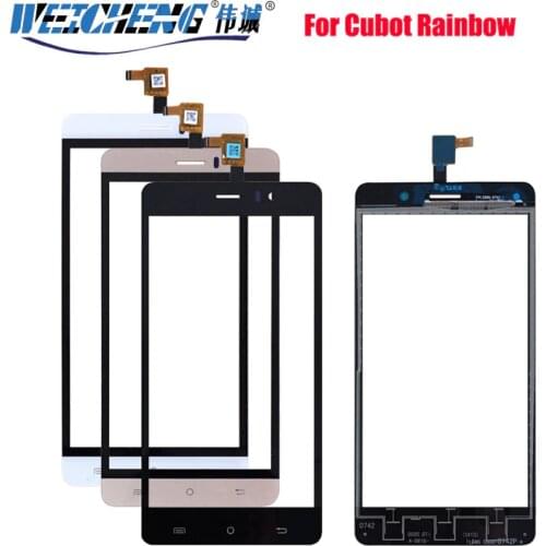 WEICHENG Black/White/Gold 5 inch For Cubot Rainbow Touch Screen Digitizer Panel for rainbow touch