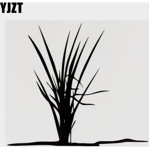 YJZT 15.6CM×14CM Branch Grass Plant Stem And Leaf Silhouette Vinyl Car Sticker Decals 18B-0210