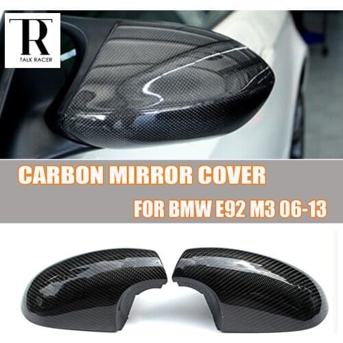 E92 E93 M3 Carbon Fiber Side Rear View Mirror Cover Cap for BMW E92 E93 M3 2006 - 2013