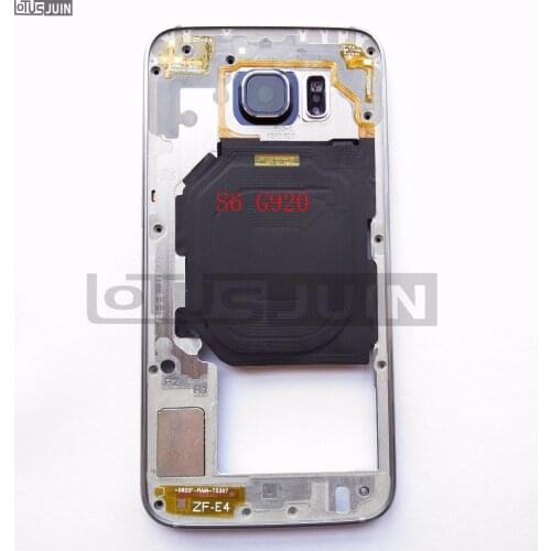 1PCS Middle frame for Samsung Galaxy S6 G920 Back Plate Bezel Housing Case Replacement Parts